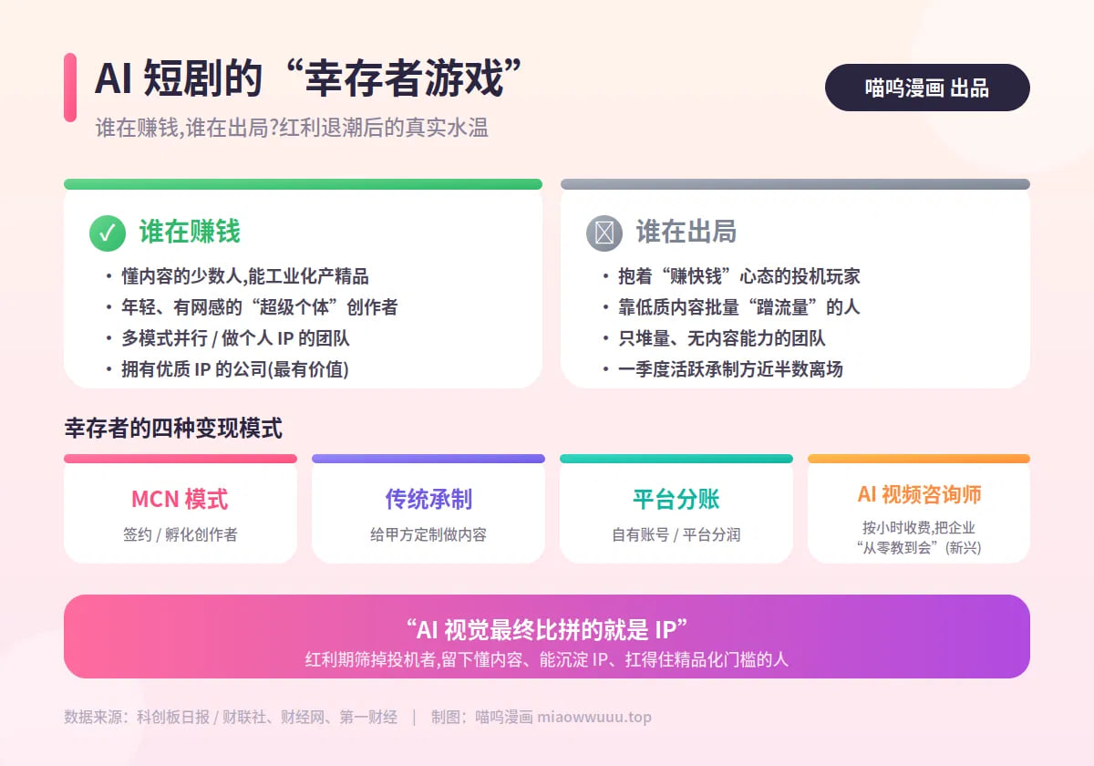 AI短剧,短剧行业洗牌,幸存者游戏,精品短剧